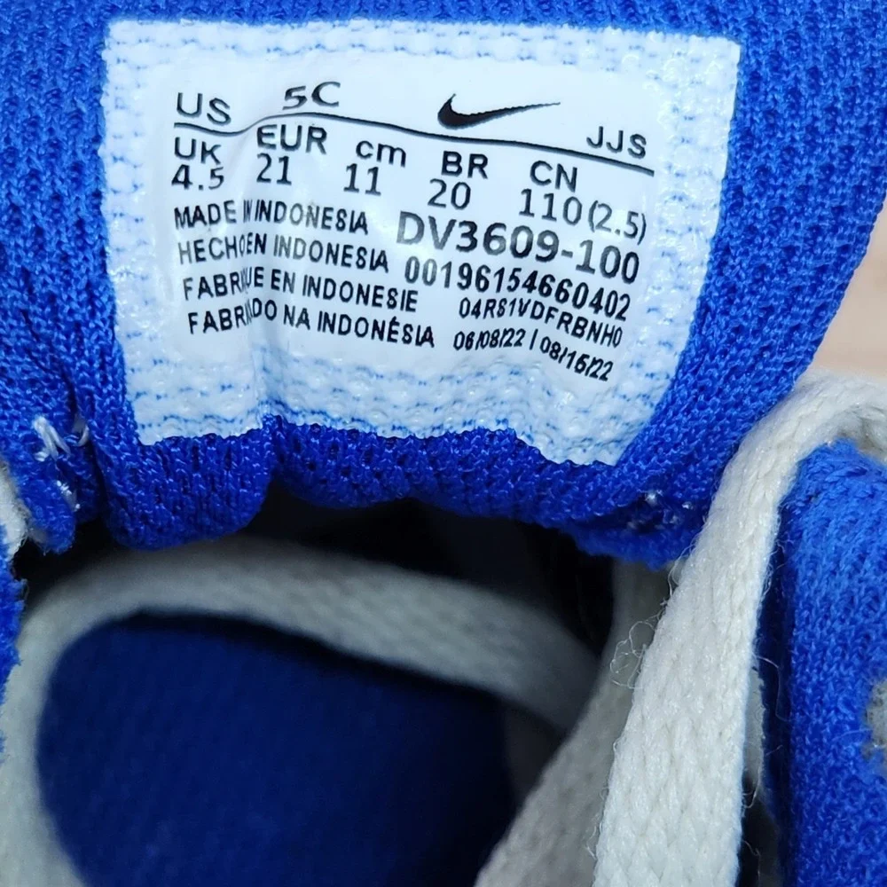 Nike Air Max 90 LTR Toddler Shoes Size 5C Summit White Racer Blue DV3609-100